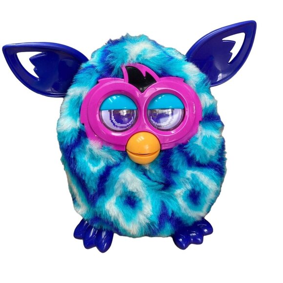 Furby Multi Blue w Blue Ears Electronic Toy  Hasbro 2012 WORKS - Picture 1 of 6